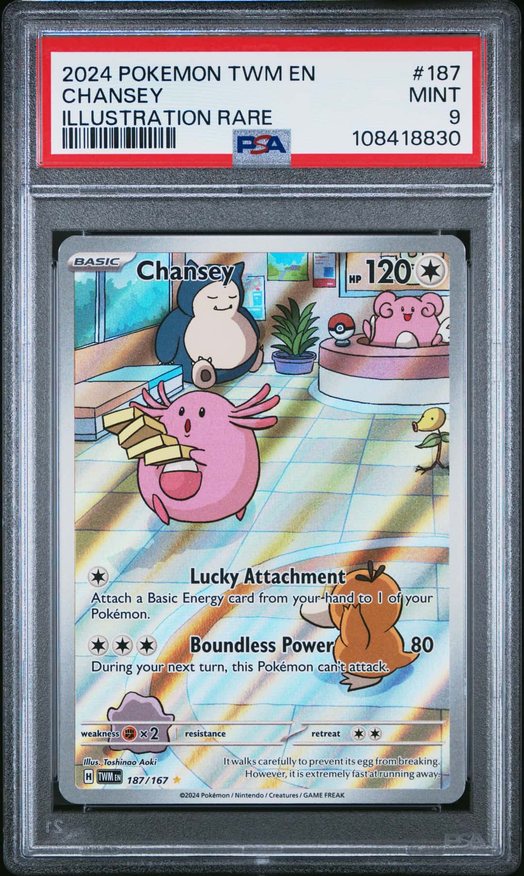 2024 POKEMON TWM EN-TWILIGHT MASQUERADE CHANSEY ILLUSTRATION RARE